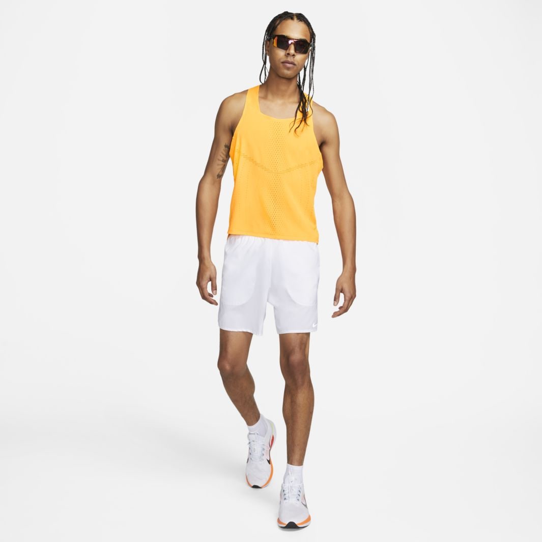 Nike Dri-FIT Adv Aeroswift Singlet - Laser Orange/White - Mens Clothing ...