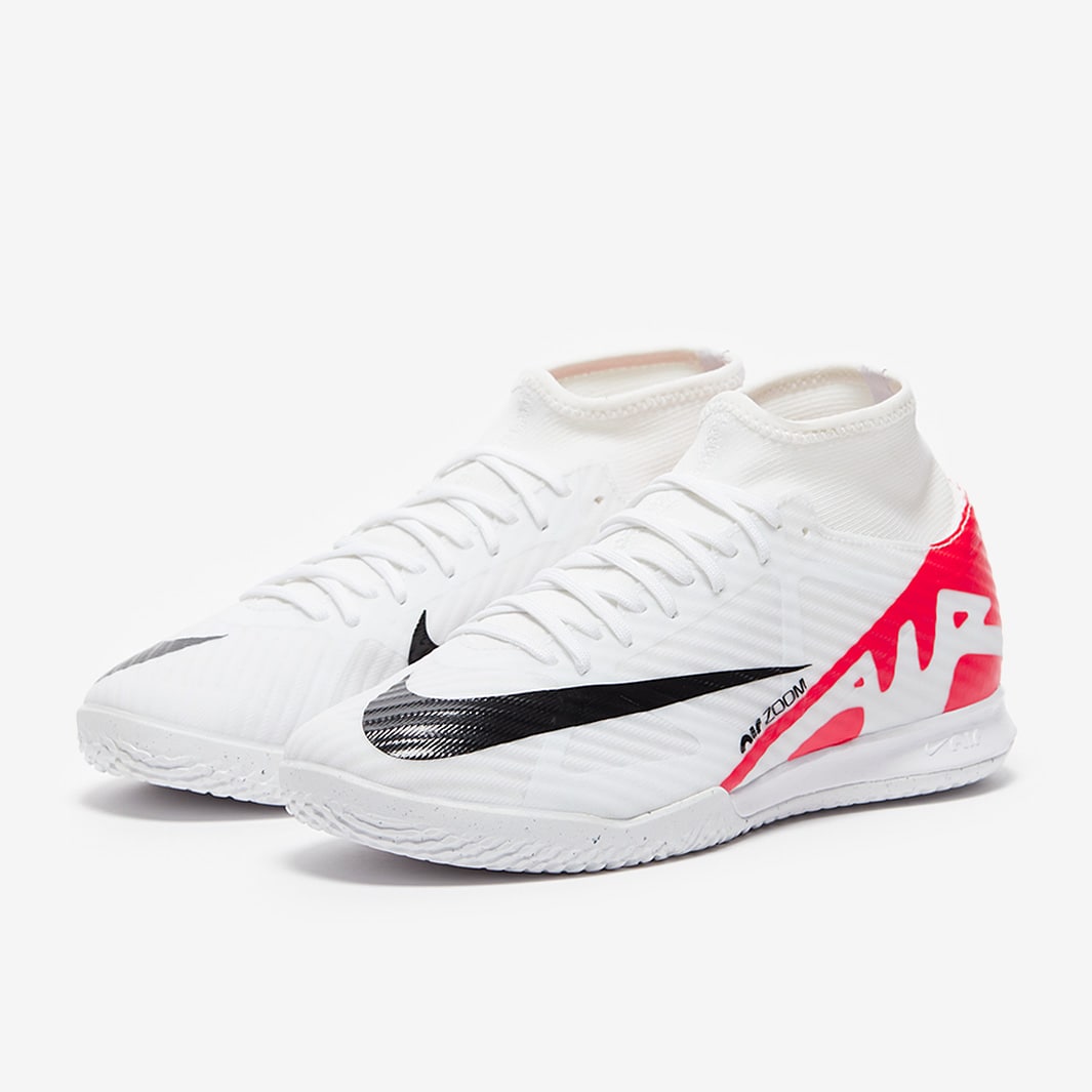 Nike Mercurial フットサルシューズ ホワイト/ブラック/レッド Amazon.com | NIKE Men's Soccer High, Bright Crimson White