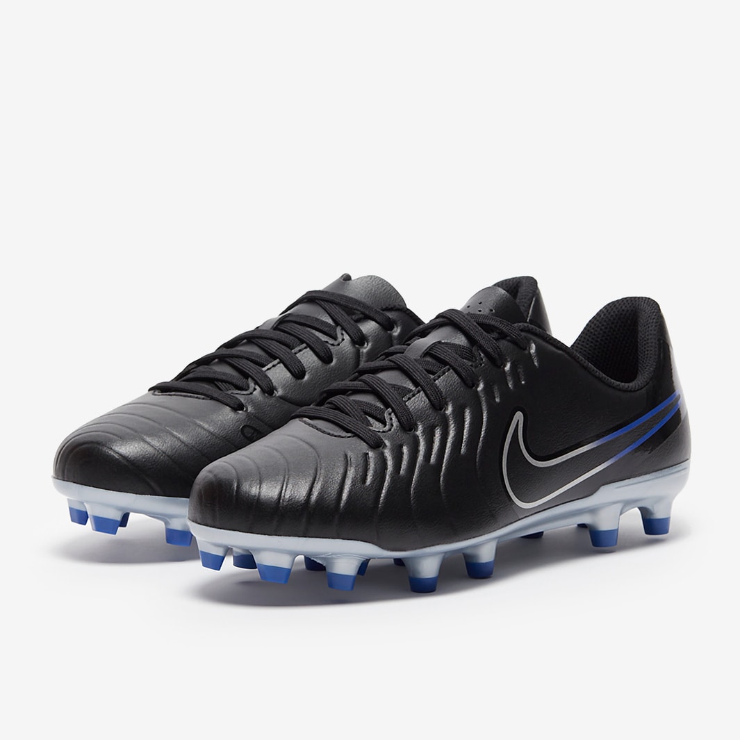 Nike Kids Tiempo Legend X Club FG/MG - Black/Chrome/Hyper