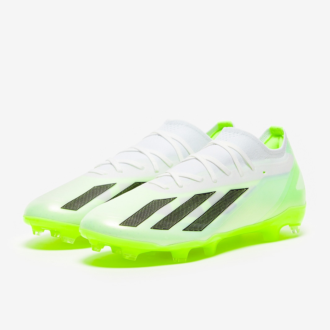 adidas X Crazyfast.2 FG - White/Core Black/Lucid Lemon