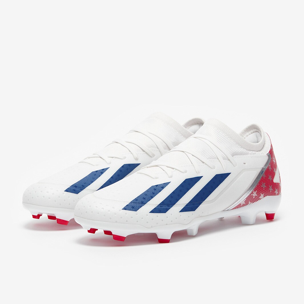 adidas X Crazyfast USA.3 FG White Mens Cleats