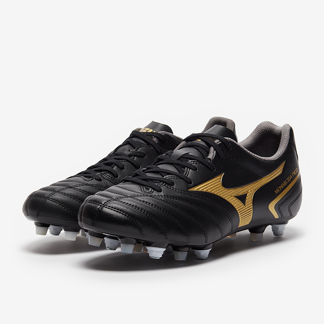 Mizuno Morelia Neo IV Pro SG Mix - Black/Gold - Mens Boots