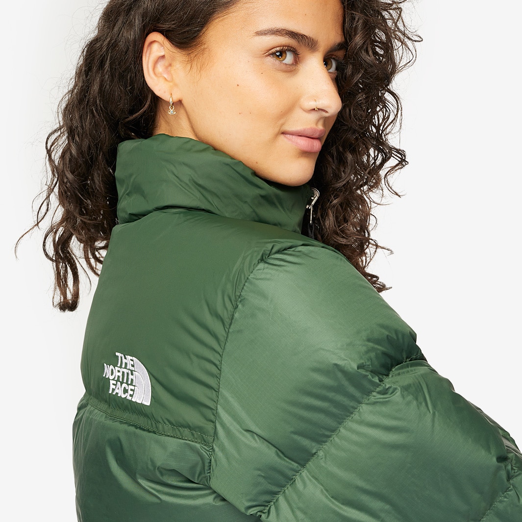 The North Face Womens 1996 Retro Nuptse Jacket Dark Green Tops
