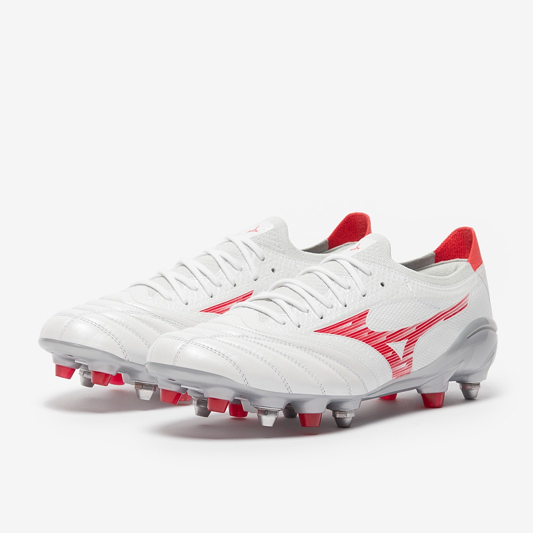 MIZUNO MORELIA NEO ベータホワイト/レッド Mizuno Morelia Neo IV Beta Elite Firm Ground - White/Radiant