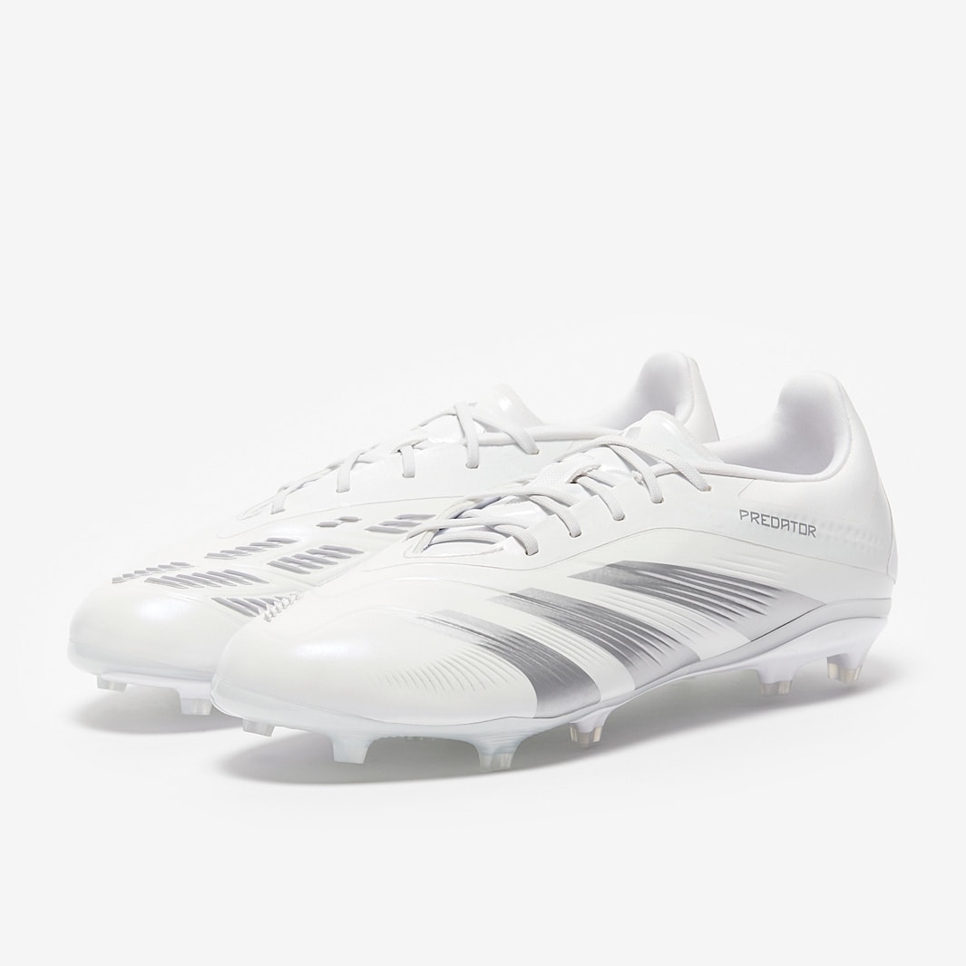 adidas Kids Predator Elite FG - White/Silver Met/White