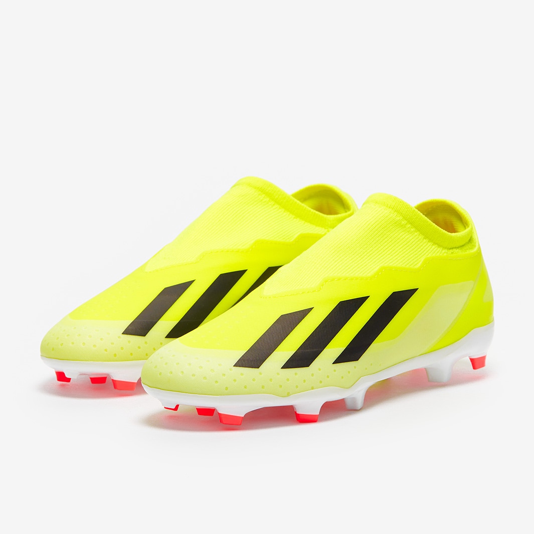 adidas Kids X Crazyfast League Laceless Firm Ground - Team Solar