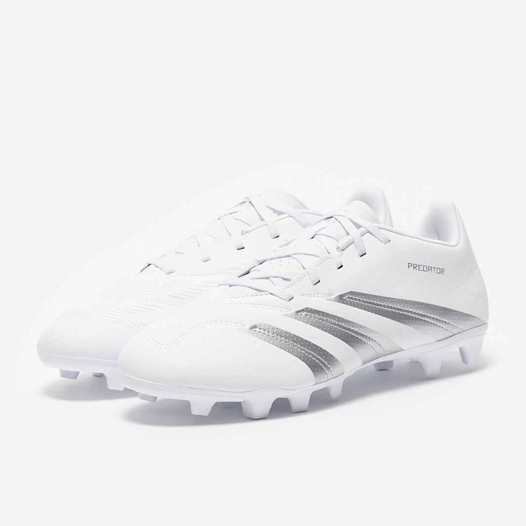 adidas Predator Club Firm Ground White Silver Met Grey One