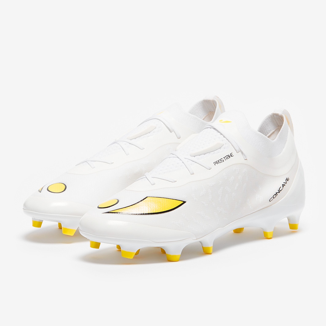 Concave Volt+ Spark V1 Firm Ground White/Yellow Adult Boots
