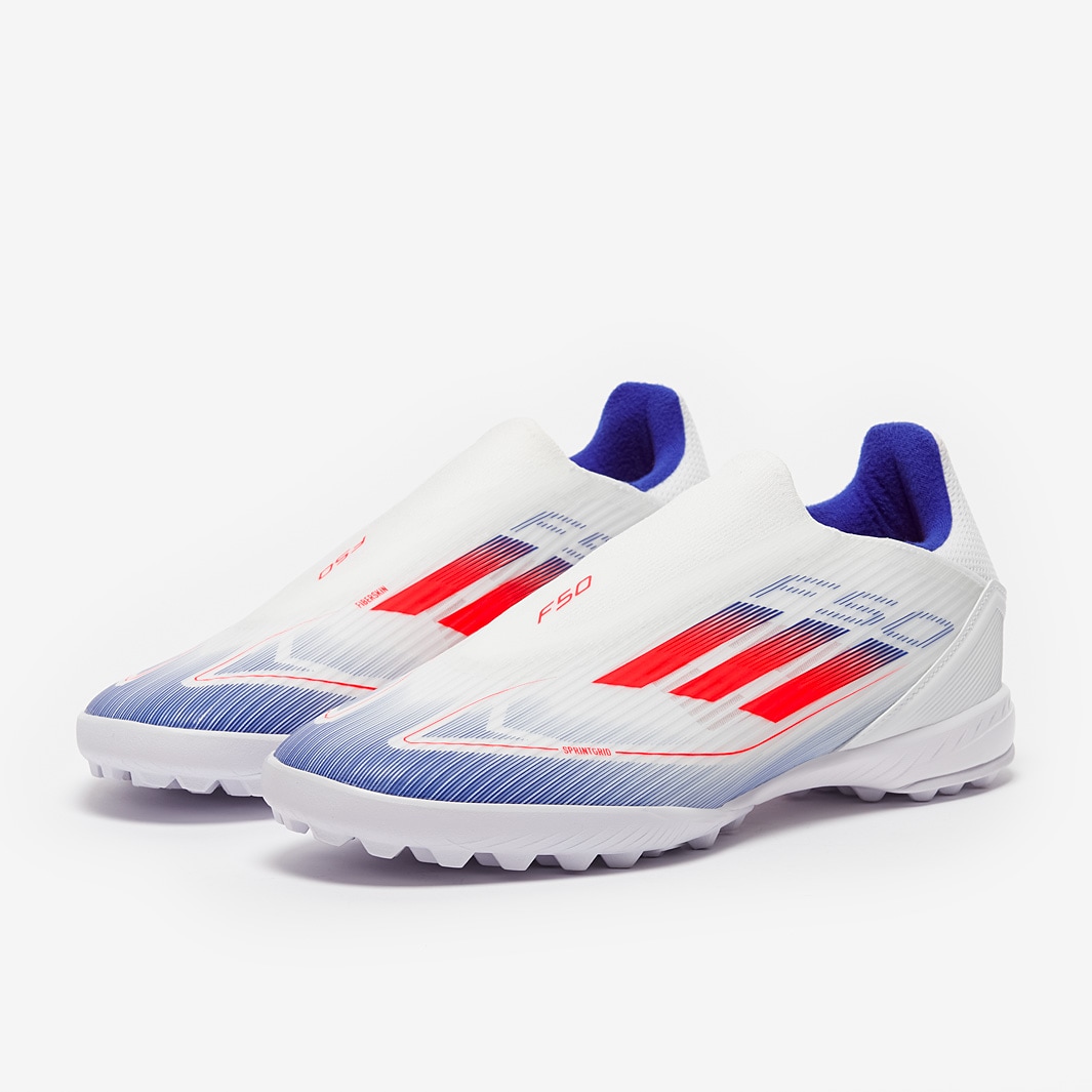 adidas F50 League Laceless Turf - Ftwr White/Solar Red/Lucid