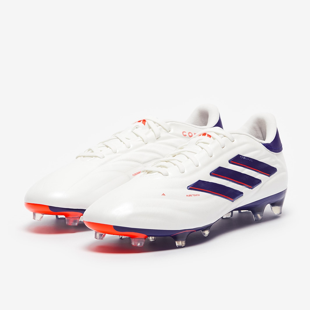 adidas Copa Pure 2 Pro Leather Firm Ground - Ftwr White/Lucid Blue