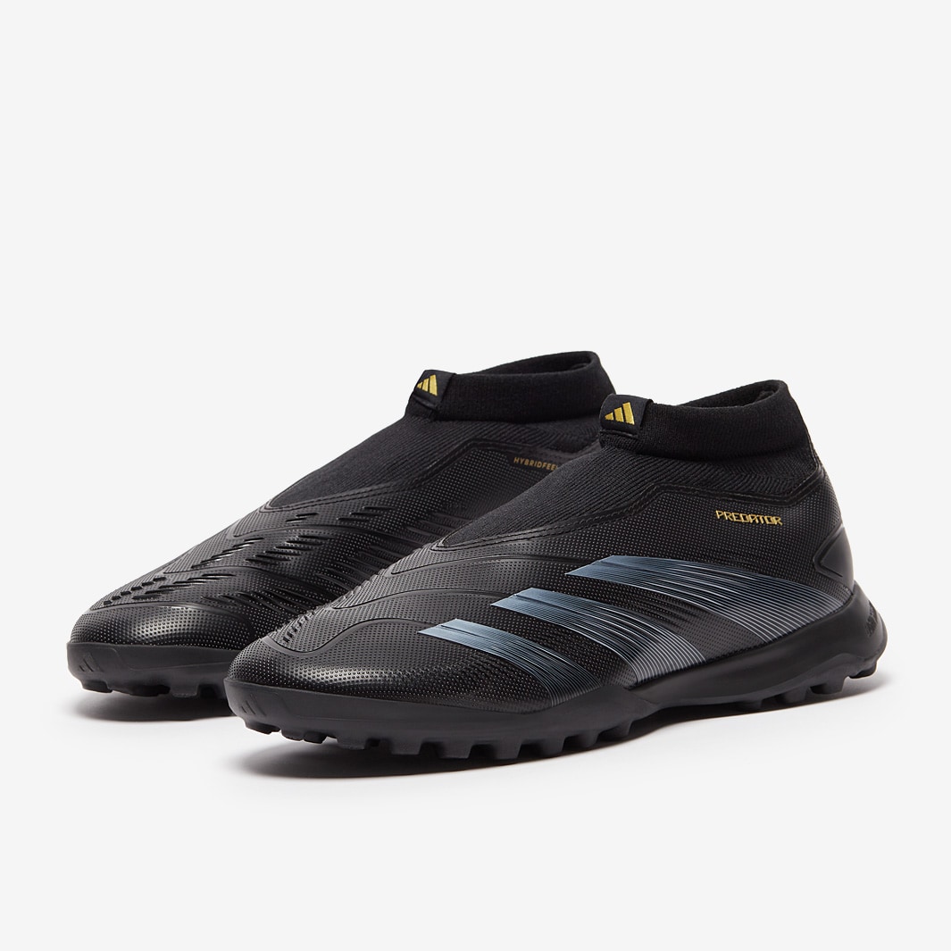 adidas Predator ブラック サッカーシューズ adidas Predator League Laceless Turf - Core Black/Carbon
