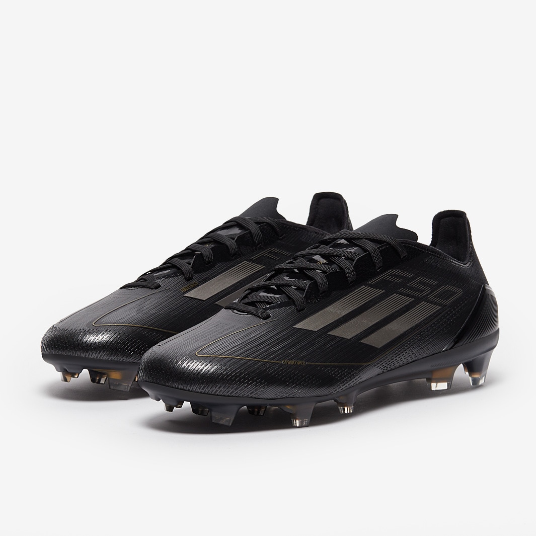adidas F50 Pro Firm Ground - Core Black/Iron Met/Gold Met - Adult adidas F50 Pro Firm Ground - Core Black/Iron Met/Gold Met - Adult