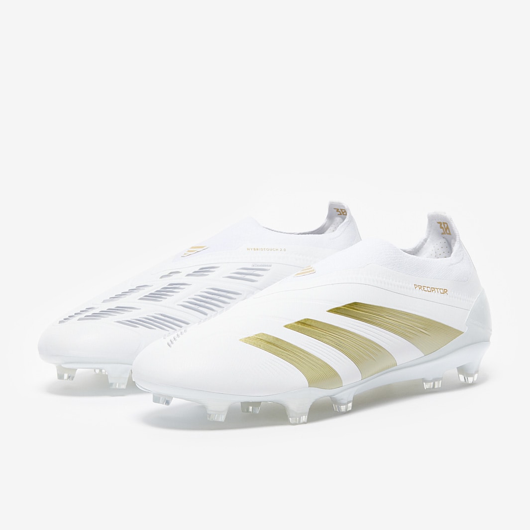 adidas Predator Elite Laceless Firm Ground - Ftwr White/Gold Met