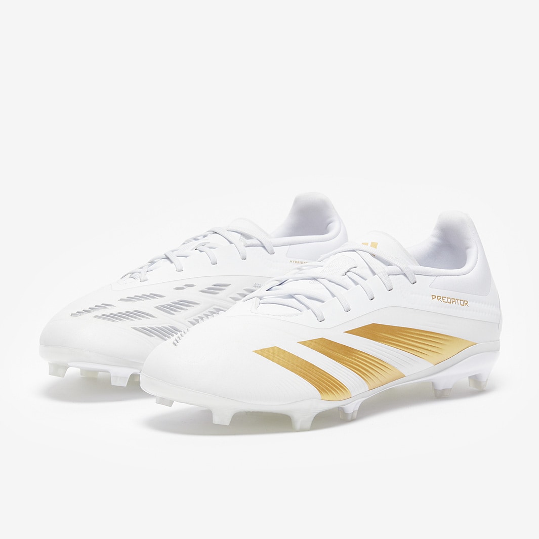adidas Kids Predator Elite Firm Ground - Ftwr White/Gold Met/Ftwr