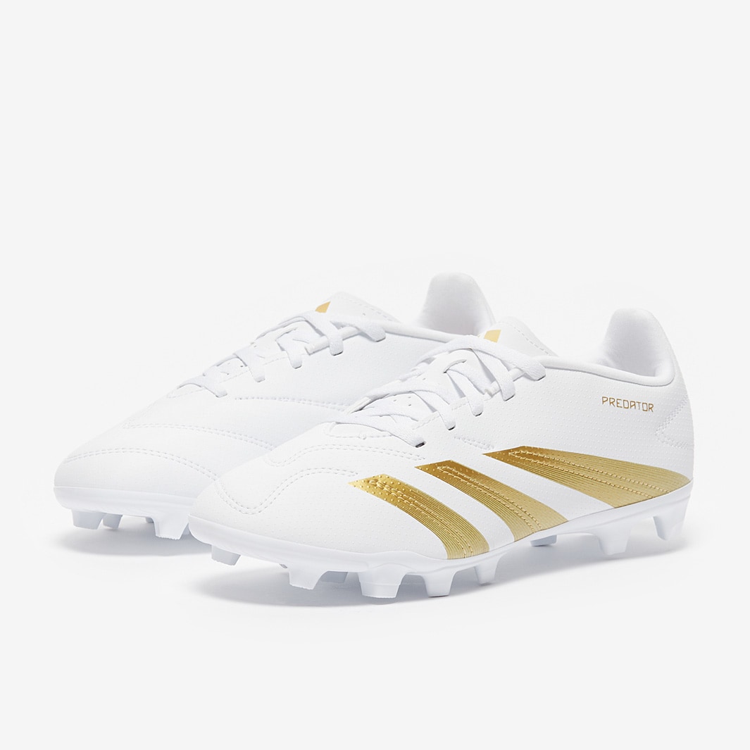 爆売り！ adidas Kids Predator Club Firm Ground - Ftwr White/Gold Met シューズ