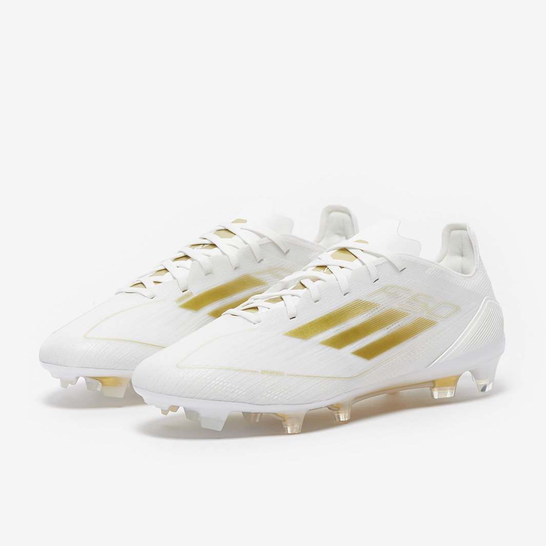 adidas F50 Pro Firm Ground - Ftwr White/Gold Met/Ftwr White
