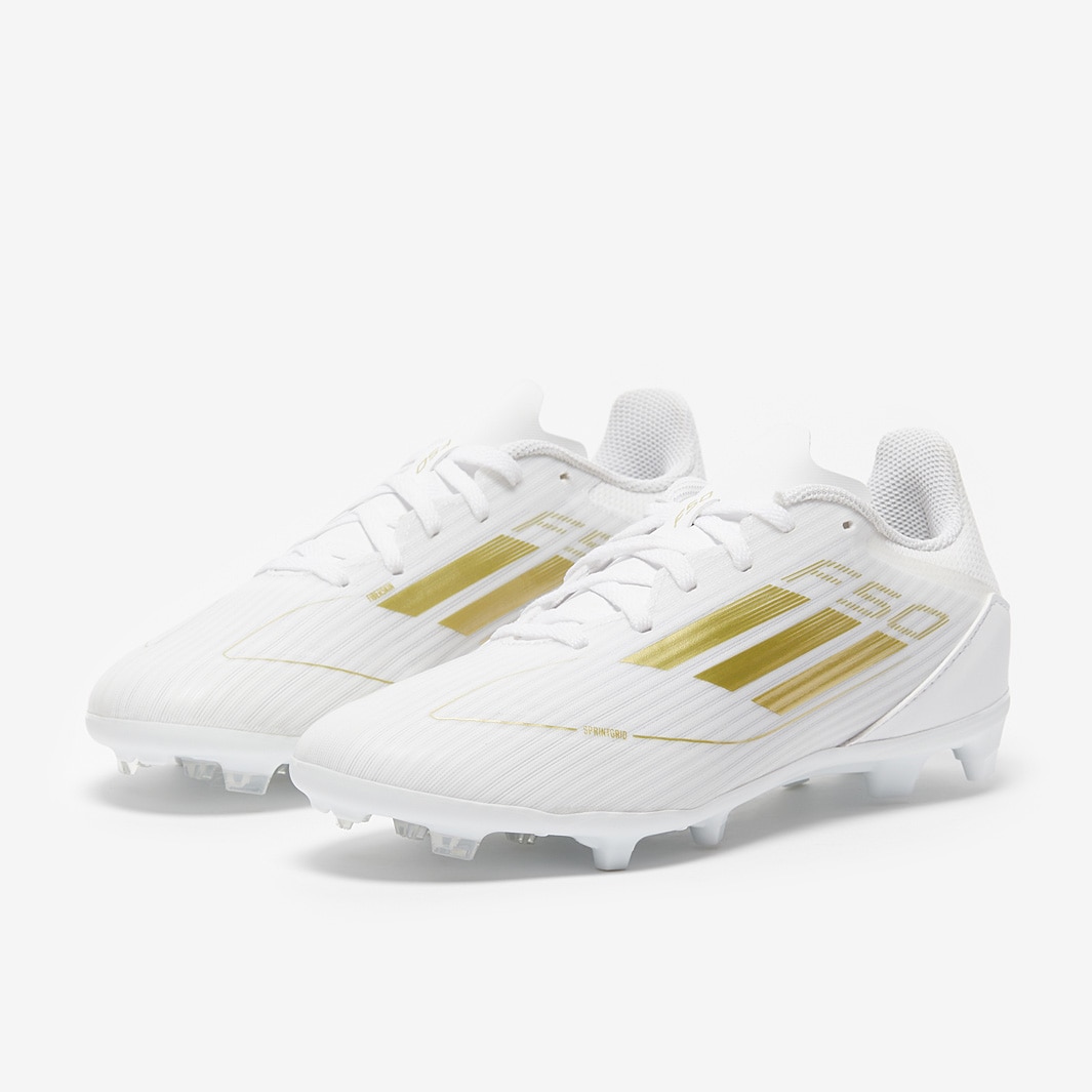 VORRAT サッカーシューズ ホワイト/ゴールド adidas Kids F50 League Firm Ground/Mixed Ground - Ftwr White