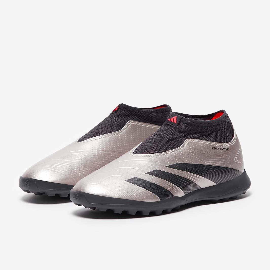 adidas Kids Predator League Laceless Turf - Platin Met