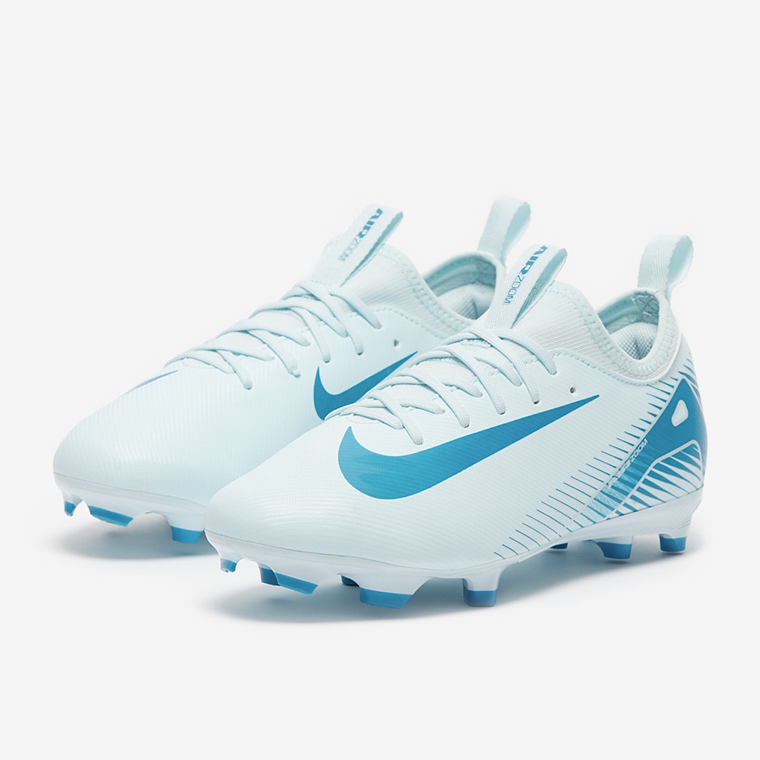Nike サッカーシューズ ホワイト/ライトブルー Nike Kids Air Zoom Mercurial Vapor XVI Academy Firm Ground/Mixed