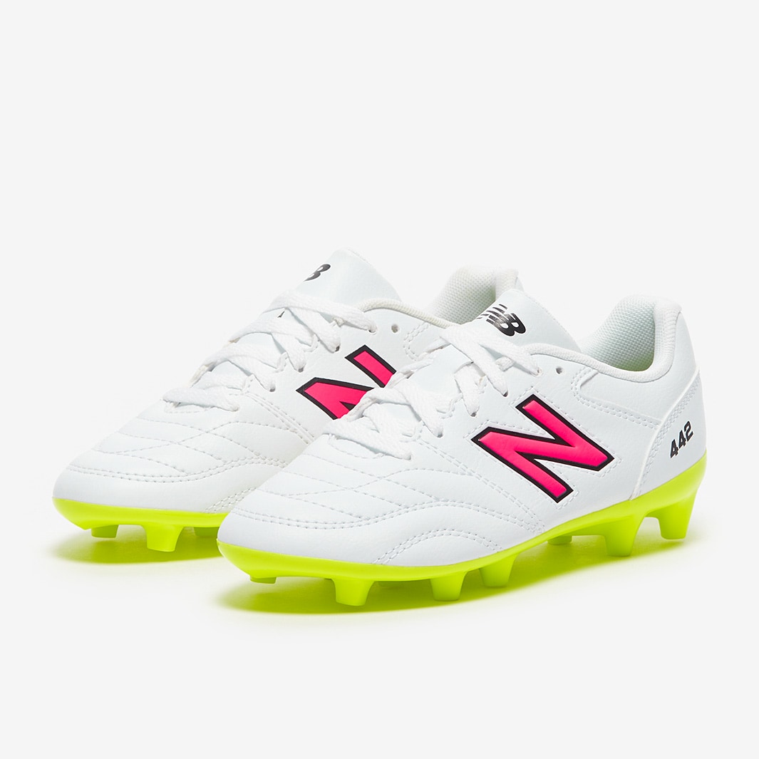 New Balance Kids 442 V2 Academy Firm Ground - White/Pink
