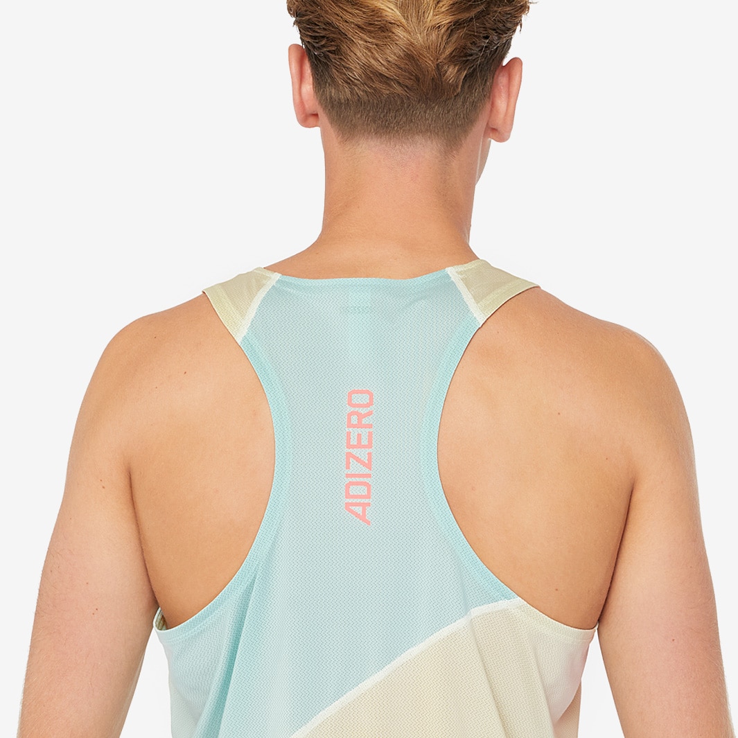 adidas NYC Singlet - Off White/Semi Flash Aqua - Mens adidas NYC Singlet - Off White/Semi Flash Aqua - Mens
