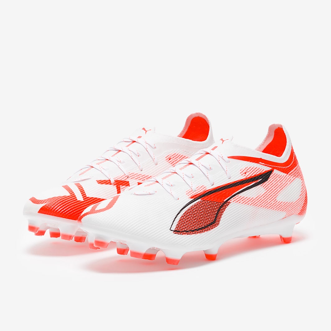Puma Ultra 5 Pro FG/AG - Puma White/Puma Black/Glowing Red - Adult