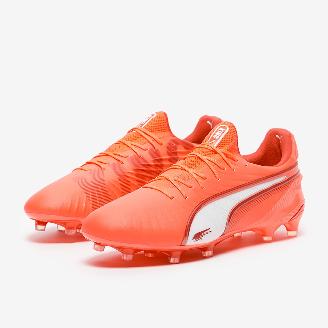 レビュー高評価の商品 Puma King Ultimate FG/AG - Glowing Red/Puma White/Red Fire シューズ