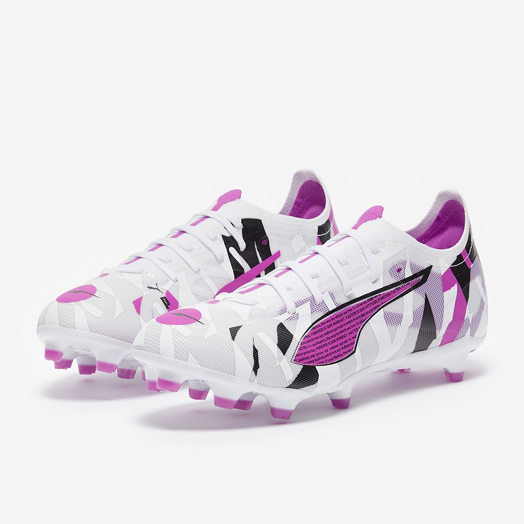 Puma Ultra 5 Match Forever FG/AG - Puma White/Pure Magenta/Feather