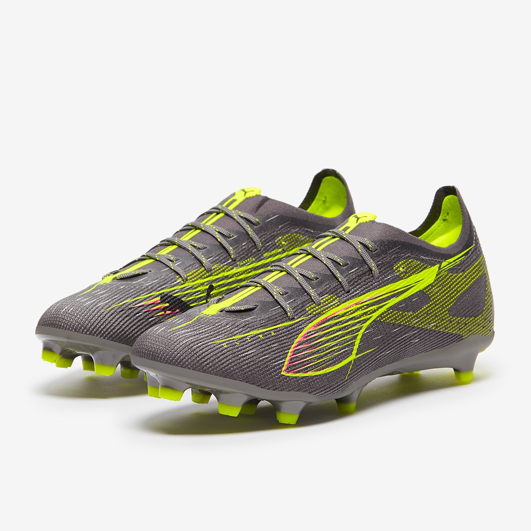 Puma Ultra 5 Pro FG/AG - Matte Aged Silver/Yellow Alert/Sun