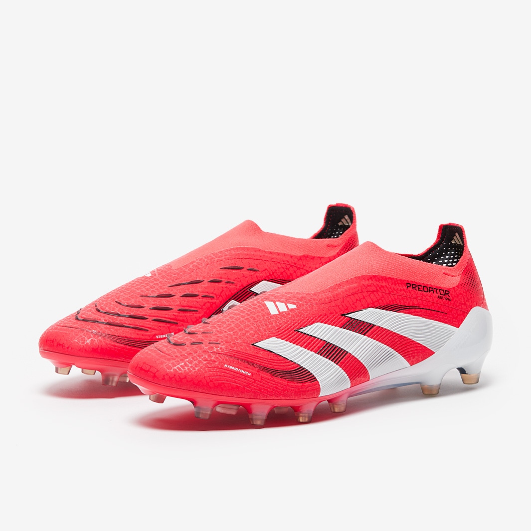 adidas Predator Elite Laceless Artificial Grass - Lucid Red/White