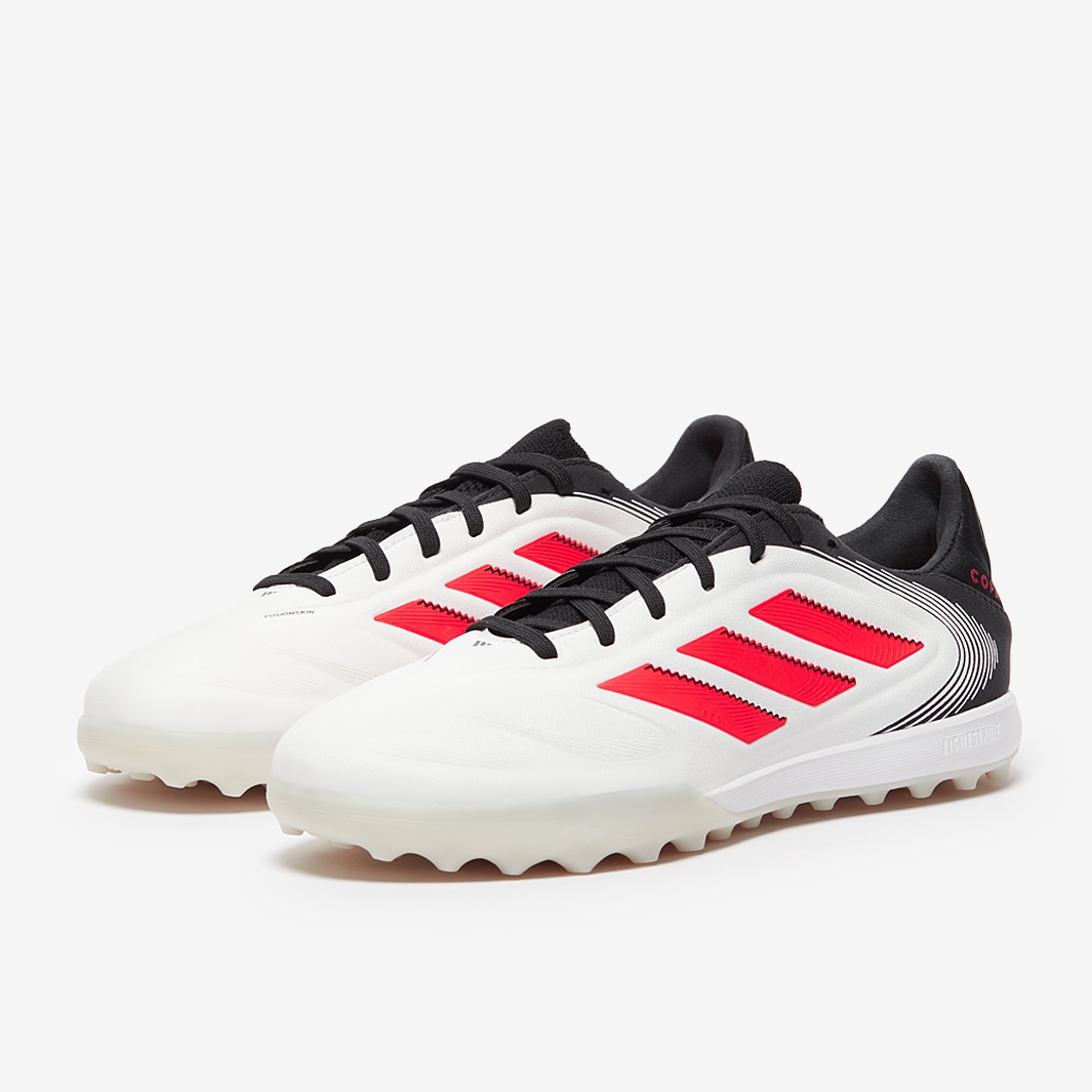 adidas Copa Pure III Pro Turf - White/Lucid Red/Black - Adult Cleats |