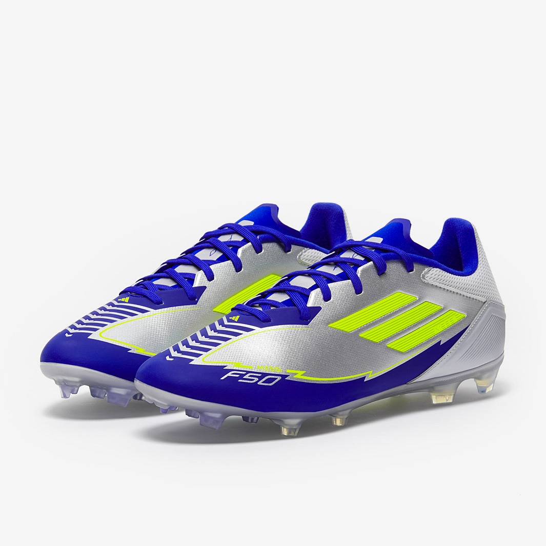 adidas F50 サッカーシューズ ホワイト/ブルー/イエロー adidas F50 Elite Firm Ground - Almost Blue/Semi Lucid Blue/Semi