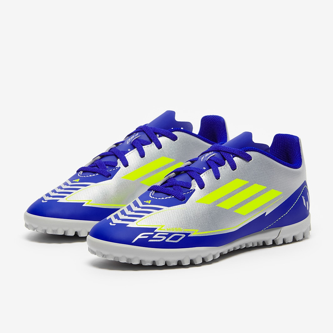 adidas Kids F50 Club x Messi Turf - Silver Met./Solar Yellow