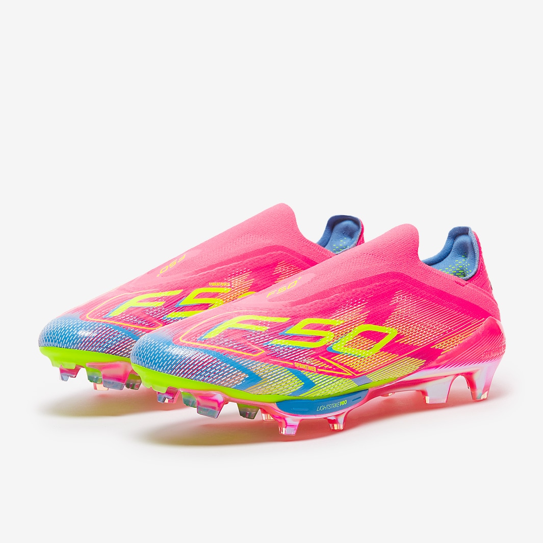 adidas F50+ Firm Ground - Lucid Pink/Lucid Lemon/Blue Fusion