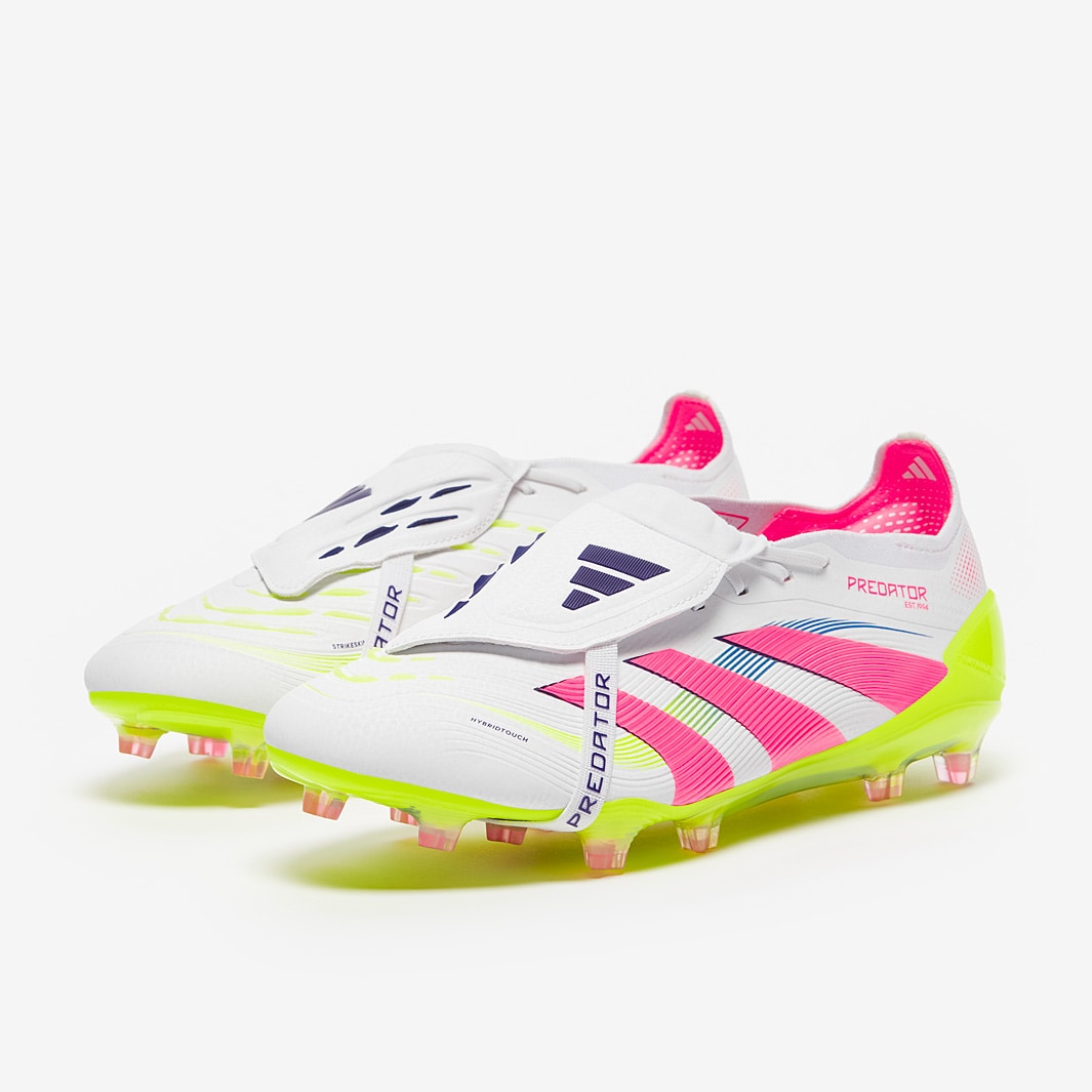 adidas Predator Elite Tongue Firm Ground - White/Lucid Pink