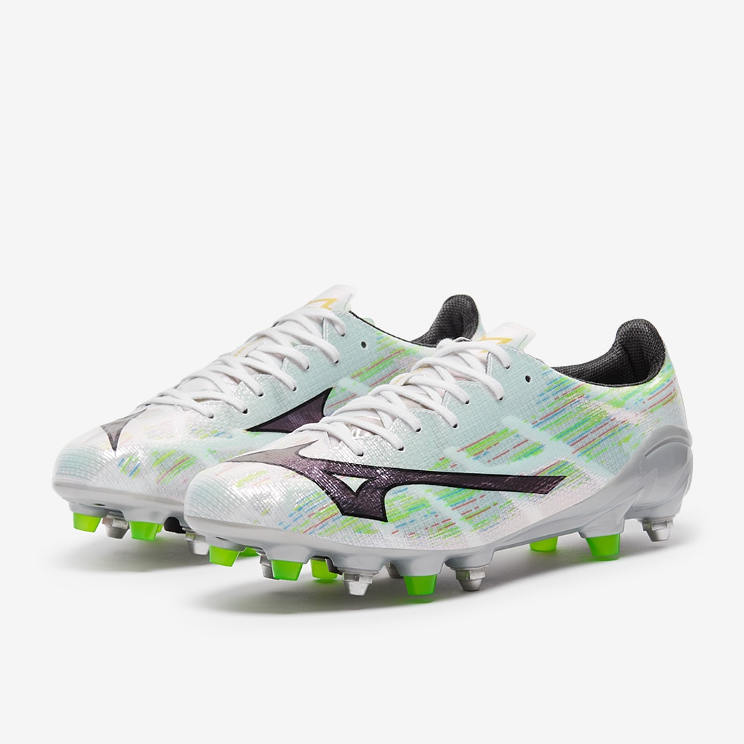 モンゴリア Mizuno Alpha II Elite Made in Japan SG - White/Silver