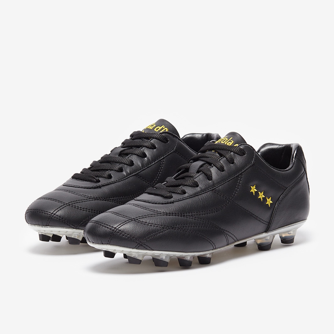 Pantofola d'Oro Epoca Firm Ground - Black/Gold - Adult Cleats |