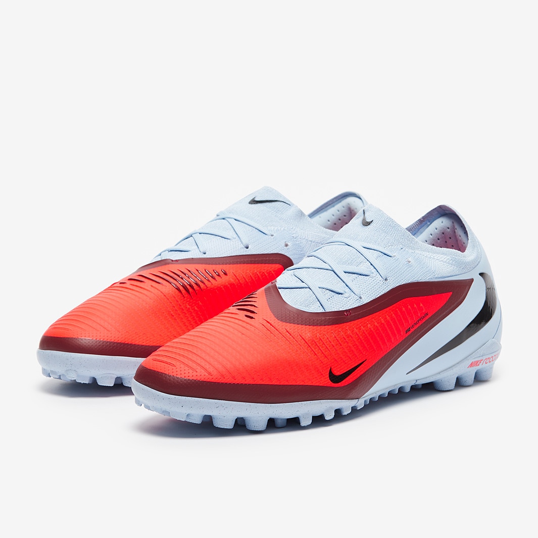 サッカーシューズ シルバー/ブルー/レッド Nike Phantom ReactX 6 Pro Low Turf - Royal Tint/Bright Crimson