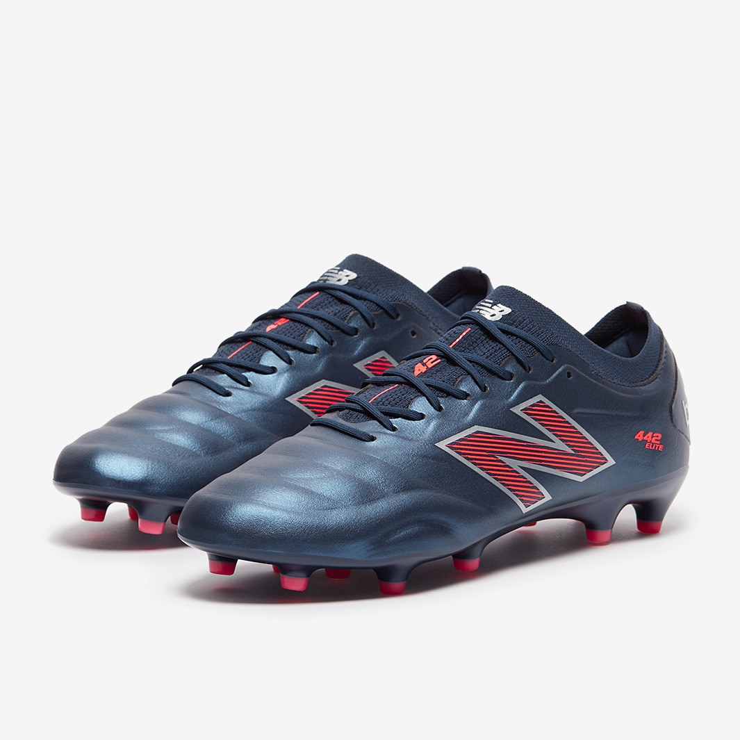 New Balance 442 Elite Firm Ground - Navy/Orange - Adult Cleats |