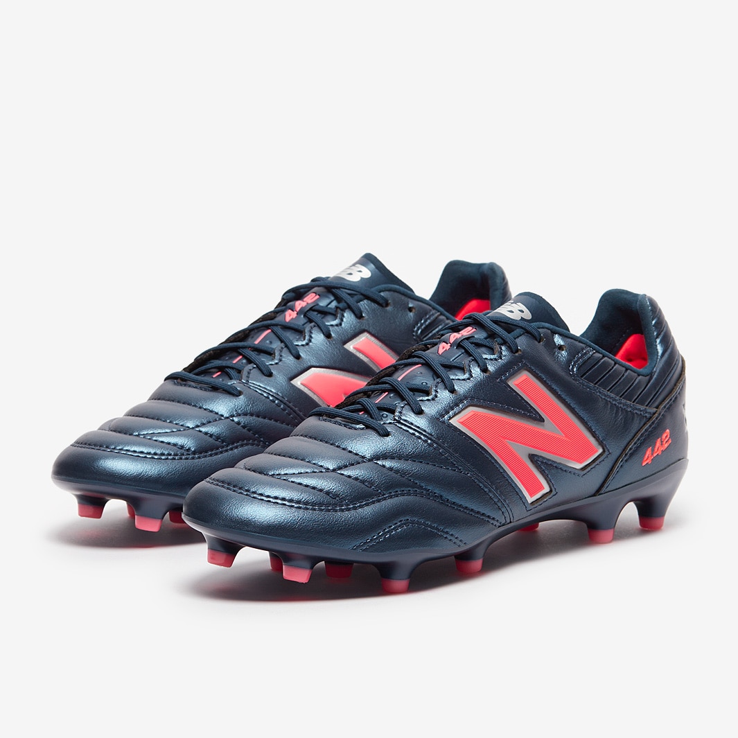 New Balance 442 Pro Firm Ground - Navy/Orange - Adult Cleats |
