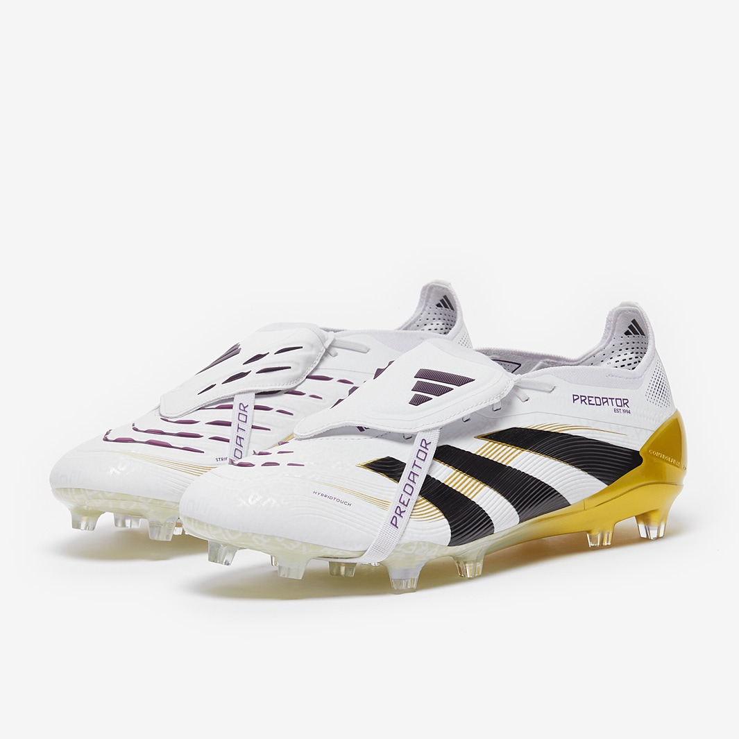 【美品】adidas Predator スパイクホワイト/ブラック/ゴールド adidas アディダス プレデター ELITE HG/AG JAPAN(ホワイト