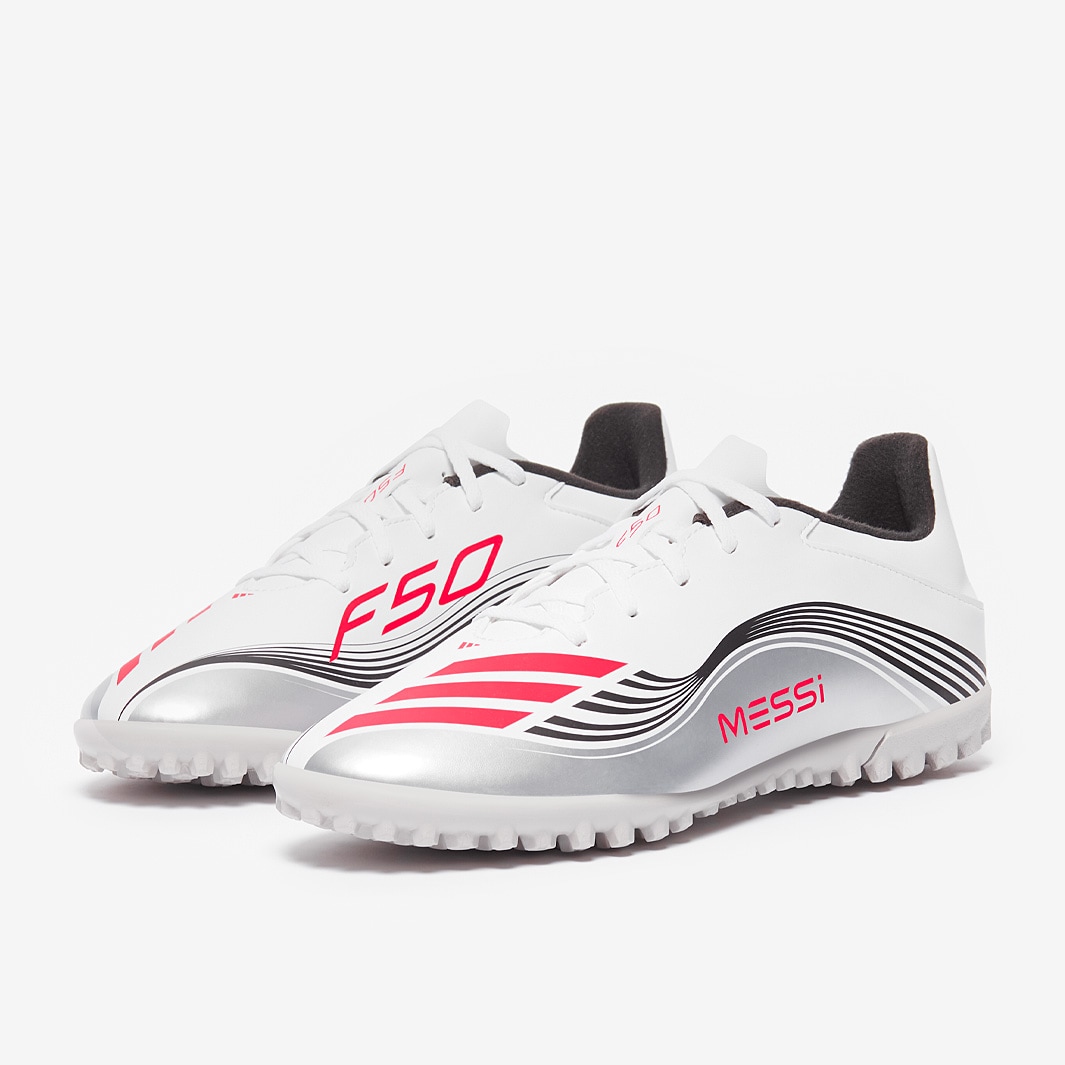 シューズ Adidas X F50 adidas F50 Club Turf x Messi - Ftwr White/Lucid Red/Silver