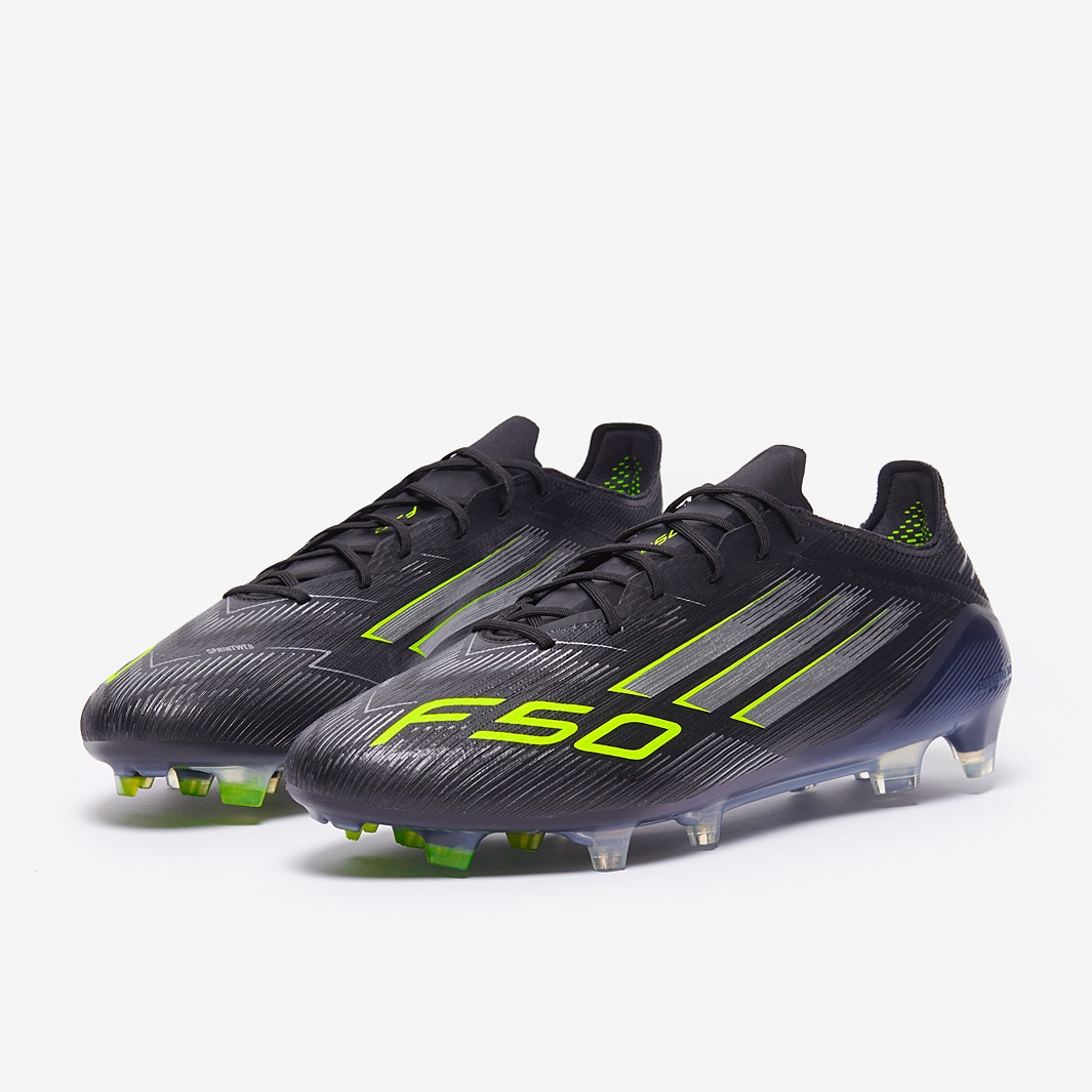 adidas F50 Elite Firm Ground - Core Black/Iron Met./Lucid Lemon