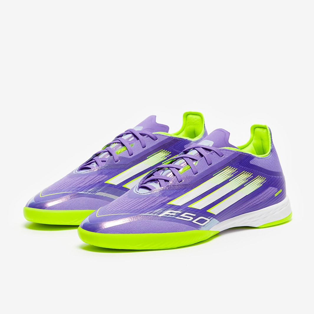adidas F50 Pro Indoor - Purple Rush/Ftwr White/Lucid Lemon - Adult