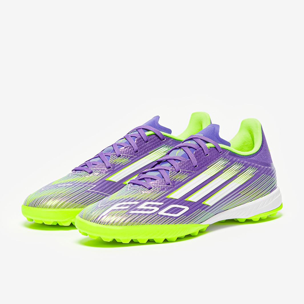 adidas F50 サッカーシューズ グリーン/パープル adidas F50 League Turf - Purple Rush/Ftwr White/Lucid Lemon