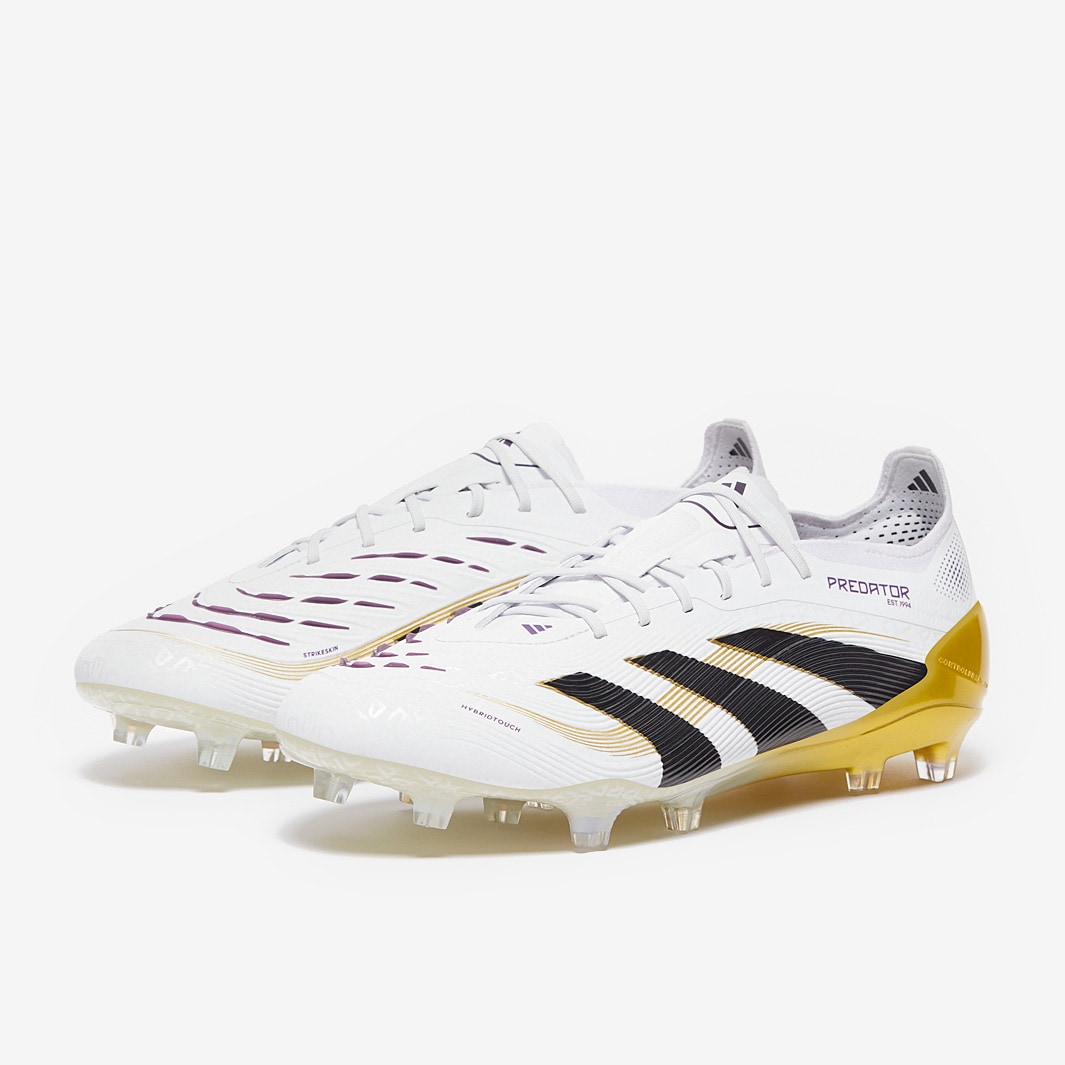 adidas Predator Elite Firm Ground - White/Core Black/Met Gold