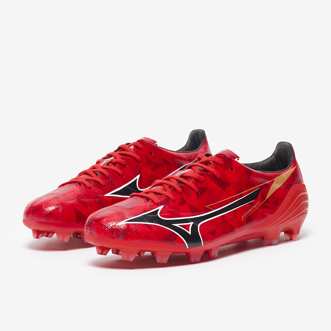 Mizuno Alpha II Made in Japan Firm Ground - Morelia 40th Red
