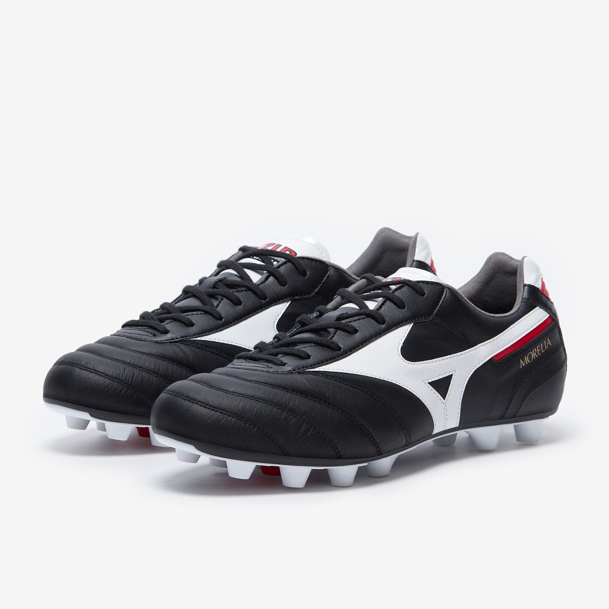 Mizuno Morelia II Elite Firm Ground - Black/White/Chinese Red
