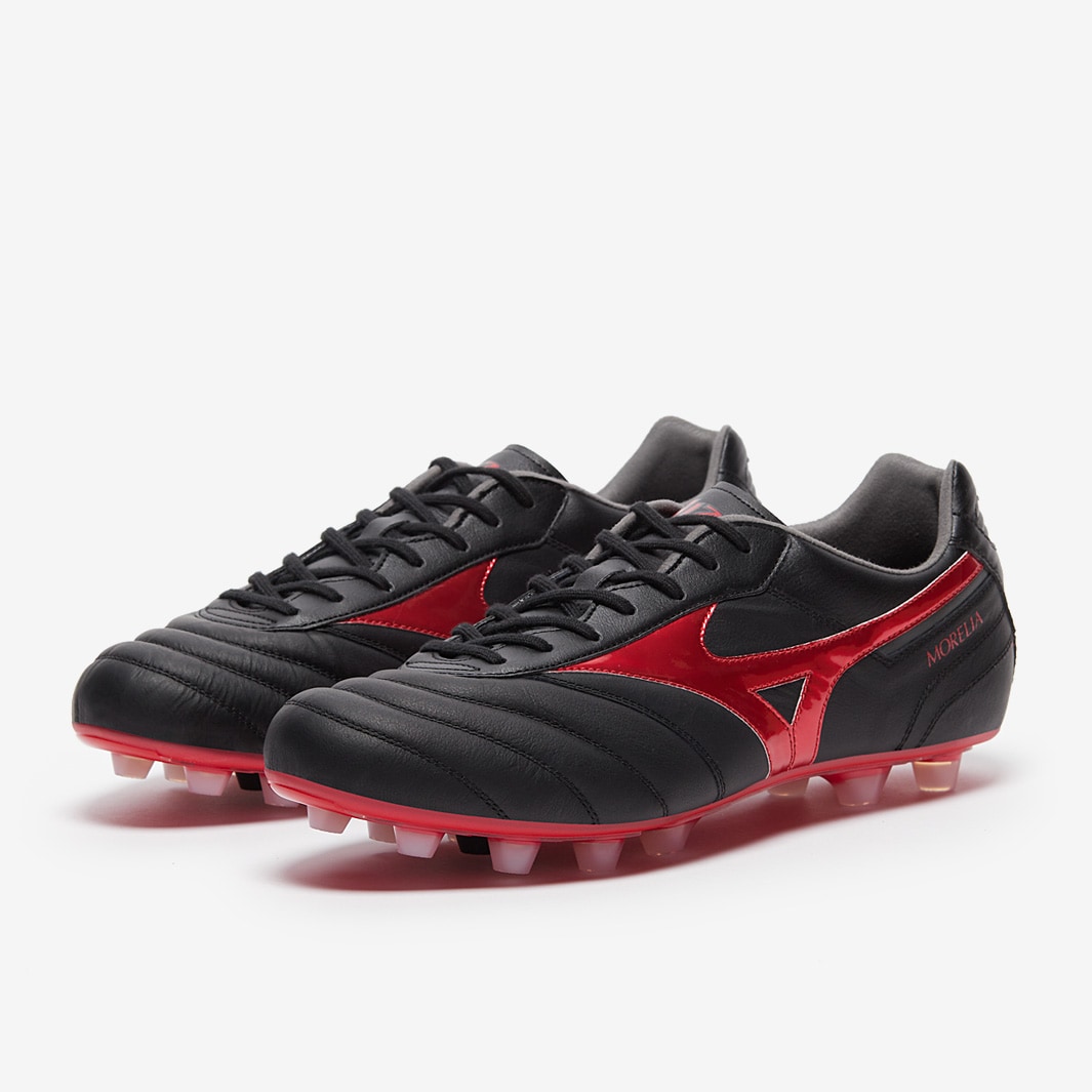 Mizuno Morelia II Elite Firm Ground - Black/Morelia 40th Red/Black