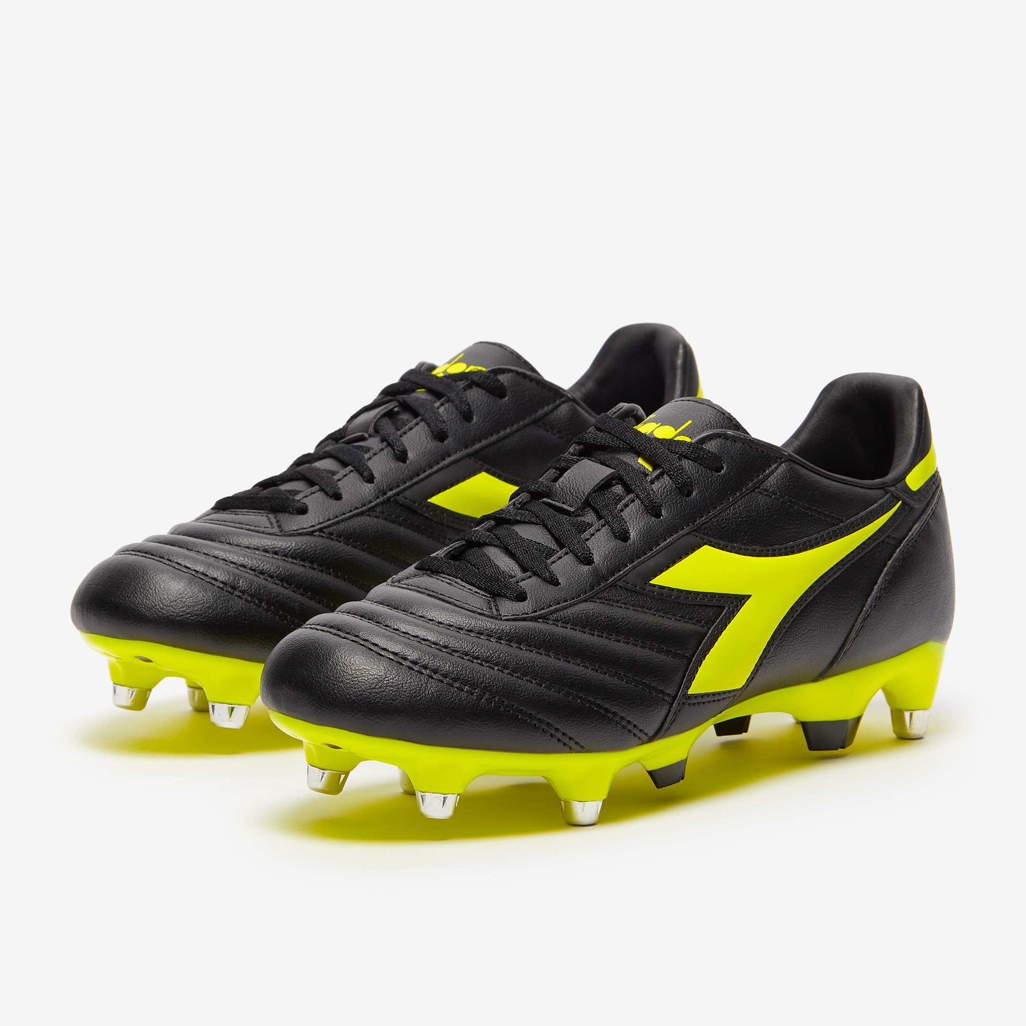 DIADORA サッカーシューズ ブラック/イエロー Diadora Brasil Academy SG - Black/Fluo Yellow - Adult Boots | Pro